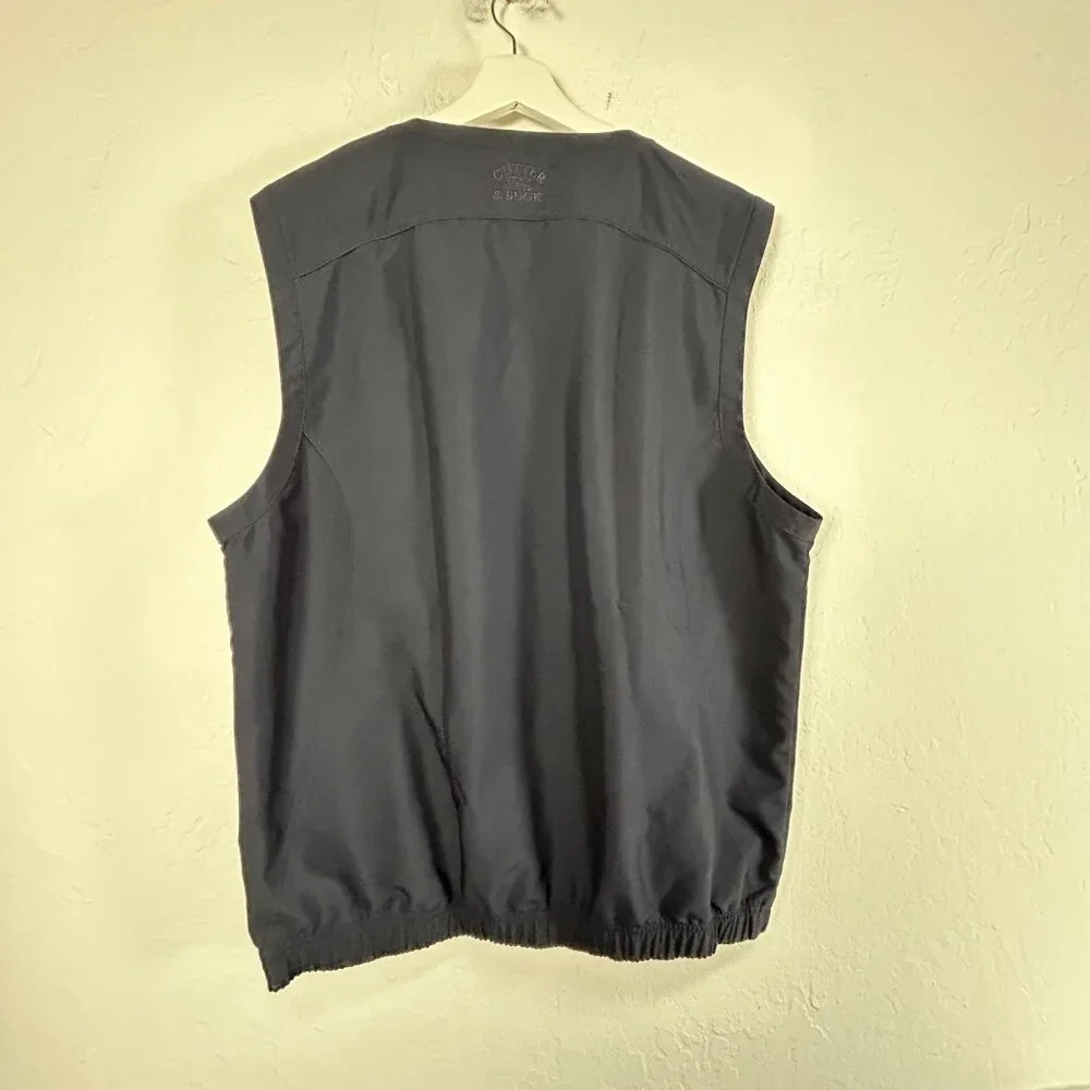 Cutter & Buck Mens CB Windtec Pebble Beach Vest Size Medium Navy V-Neck Pullover - Picture 2 of 8